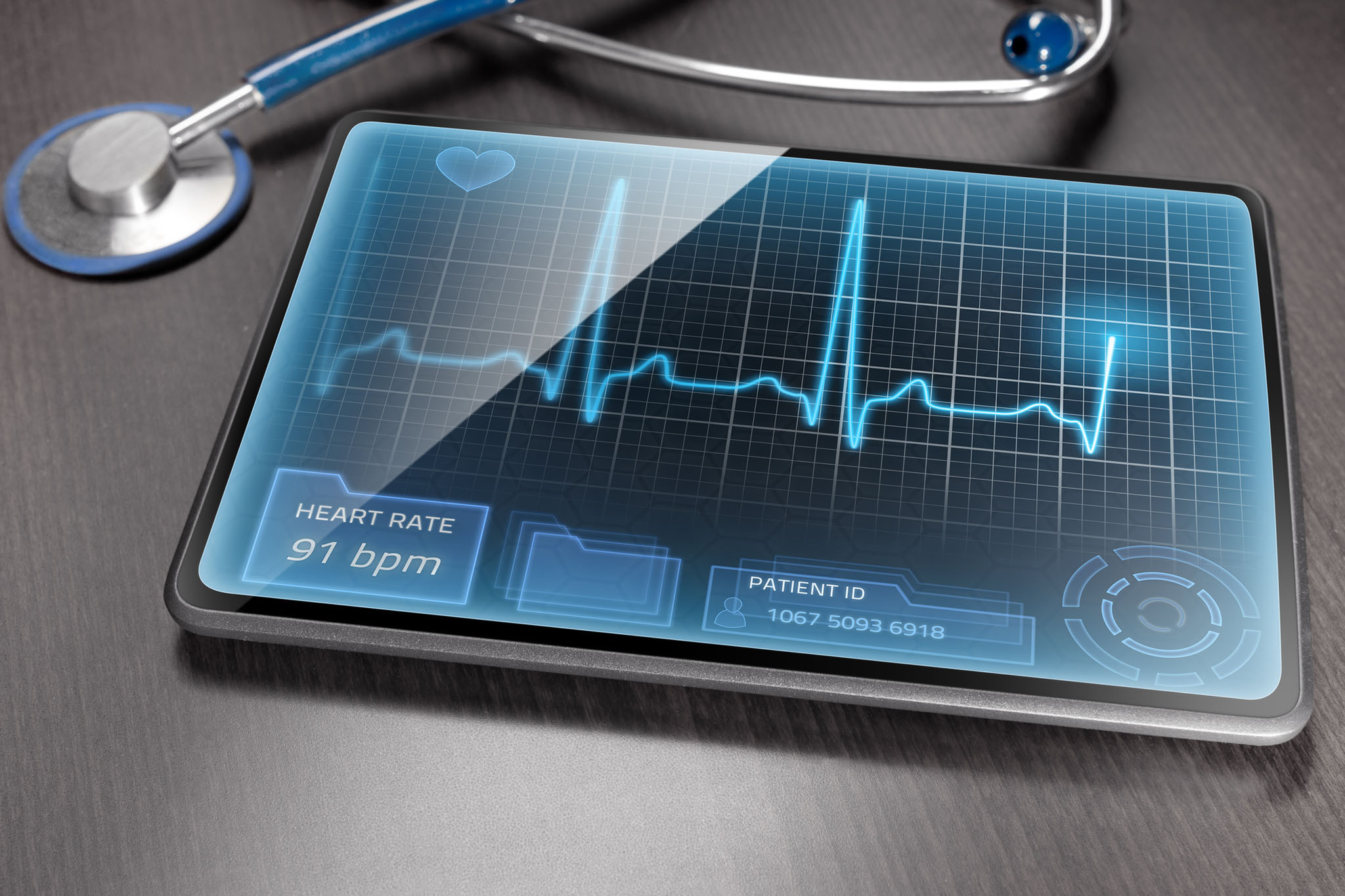 heartbeat vitals on an ipad